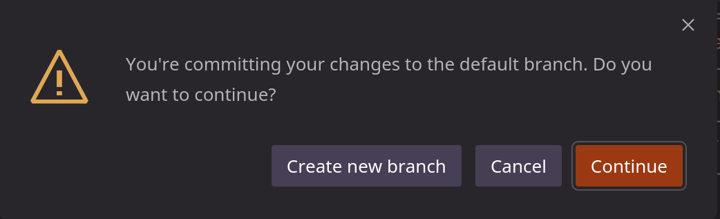 Commit branch