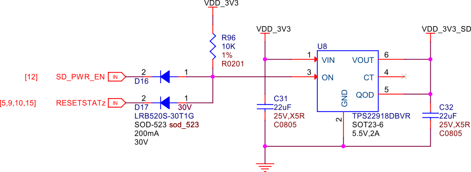 MicroSD card power